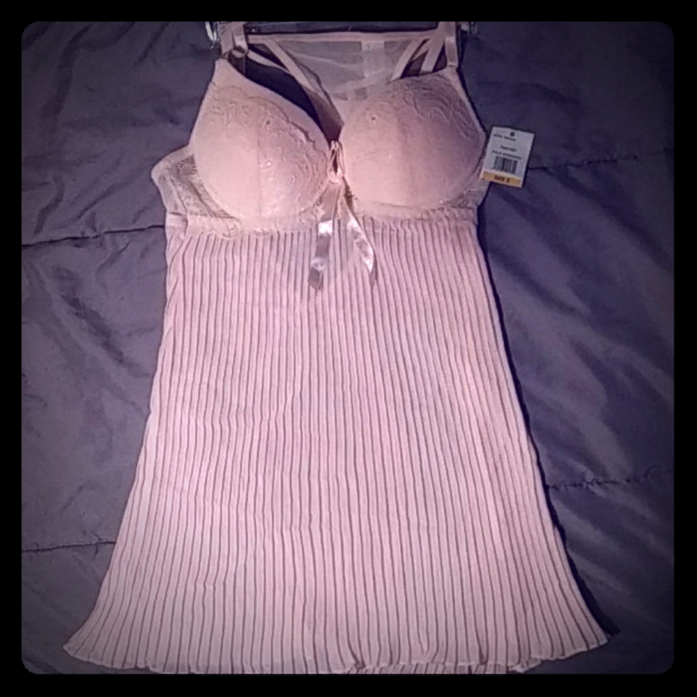 Jessica Simpson pink lingerie with thong new